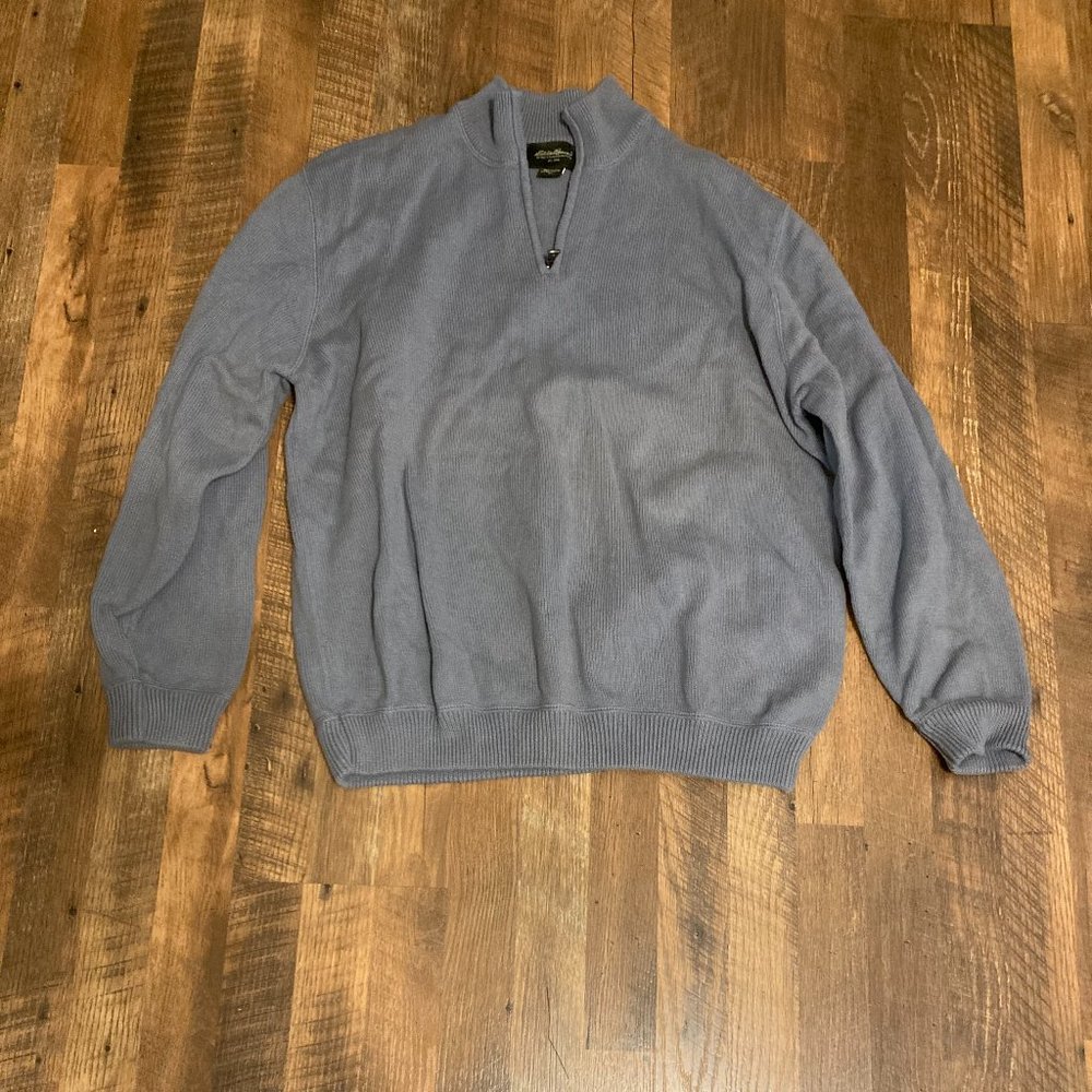 Eddie Bauer Sweater Zip Front XL